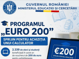 2.339 de elevi și studenți primesc în acest an sprijin de 200 de euro pentru cumpărarea unui calculator